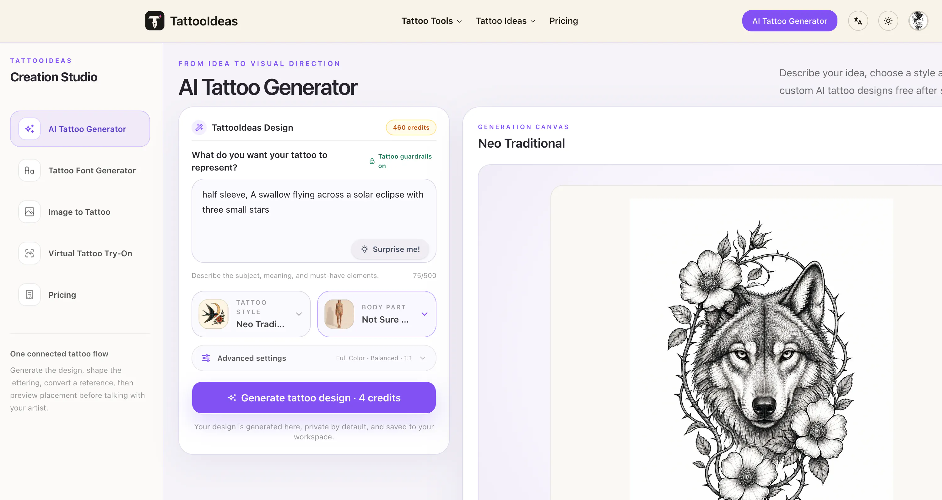 TattooIdeas — AI Tattoo Studio gallery image