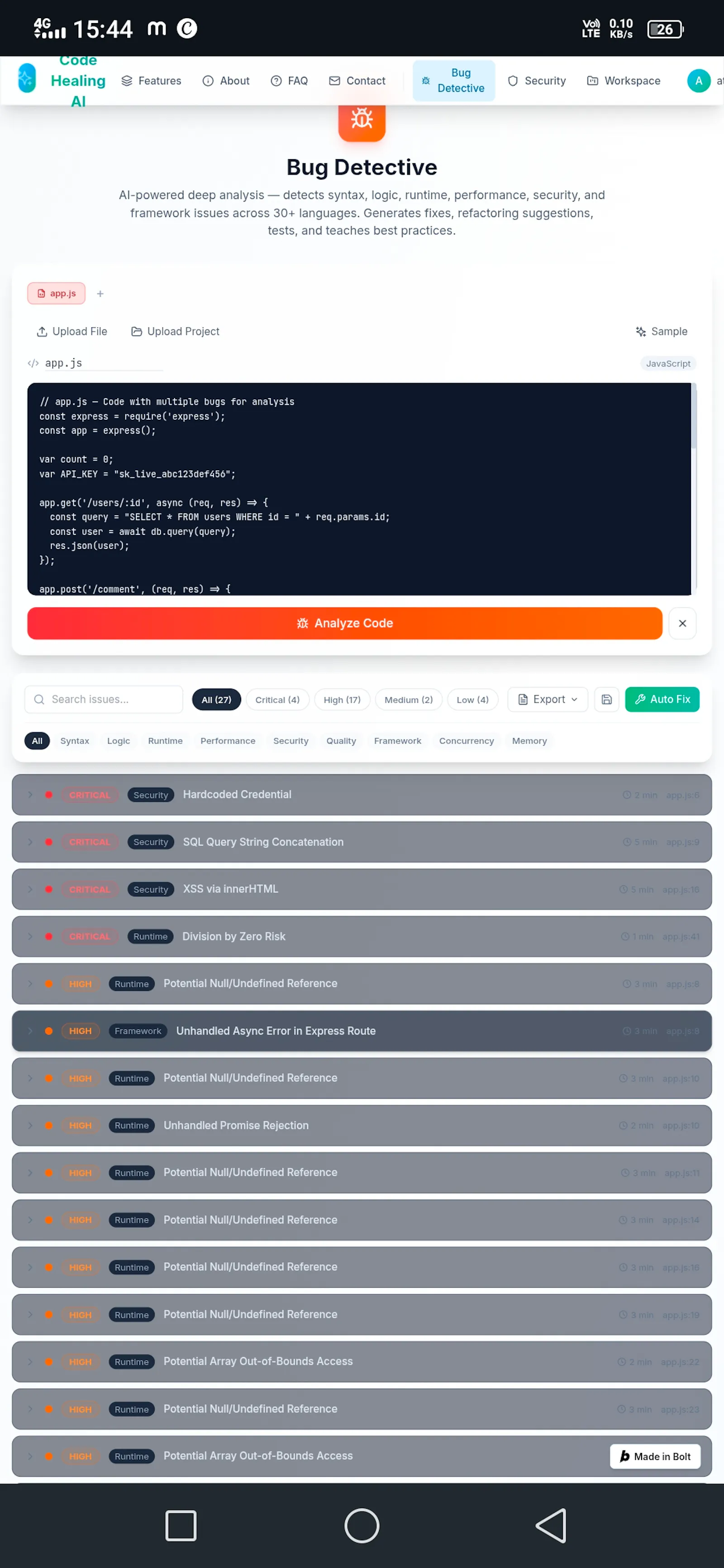 Code Healing AI screenshot 2