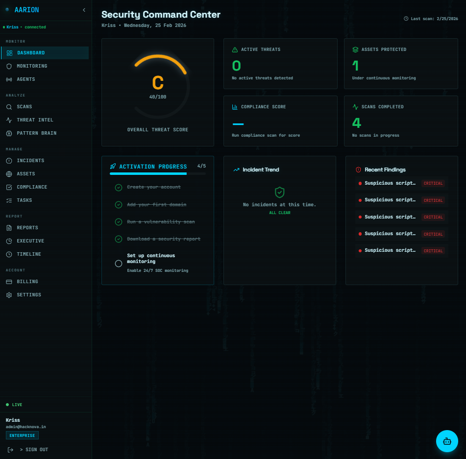AARION  - Screenshot 2 showing product features and functionality