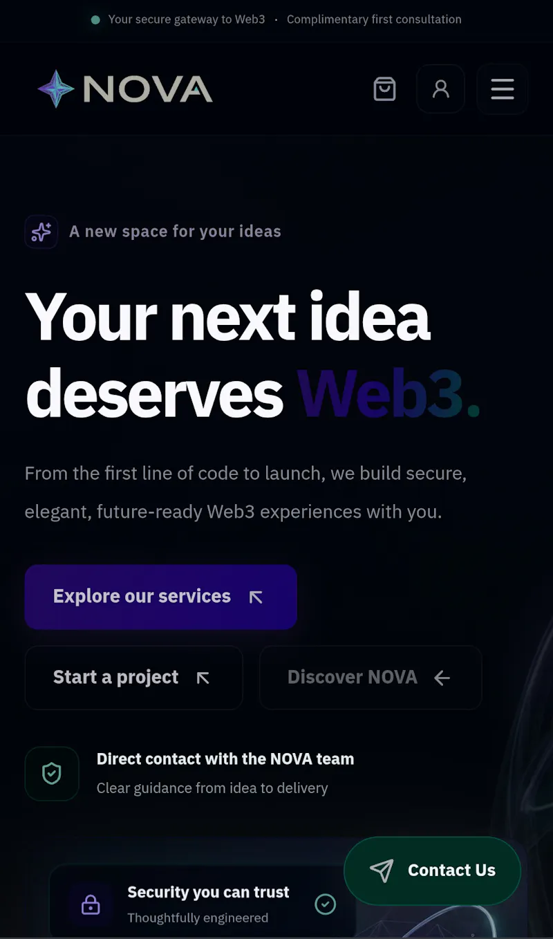 NOVA — Web3 Services Studio screenshot 1