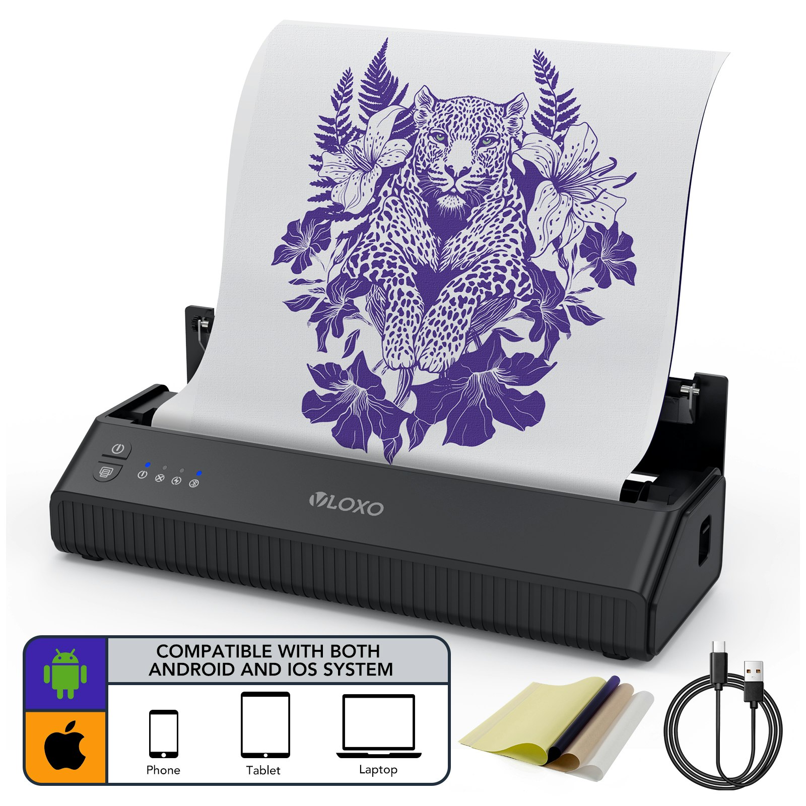 2023 Impresora de plantilla de tatuaje Bluetooth