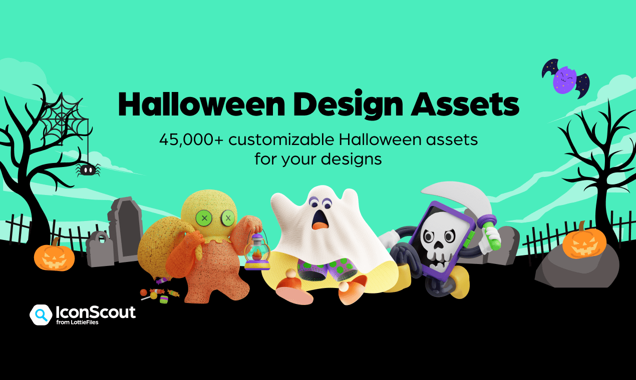 Animaciones de Halloween, activos 3D y diseño media 1