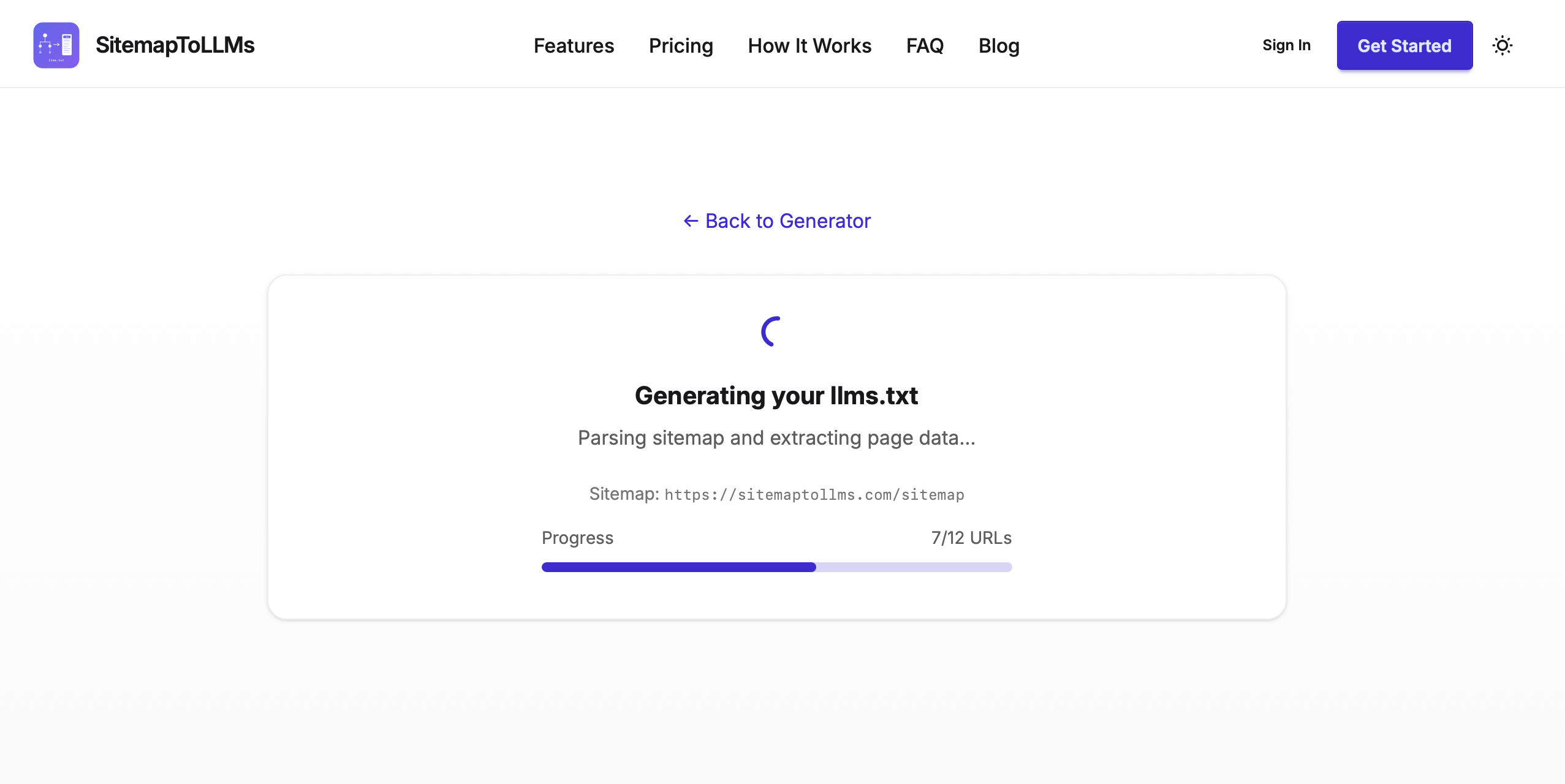 Sitemap to llms.txt gallery image