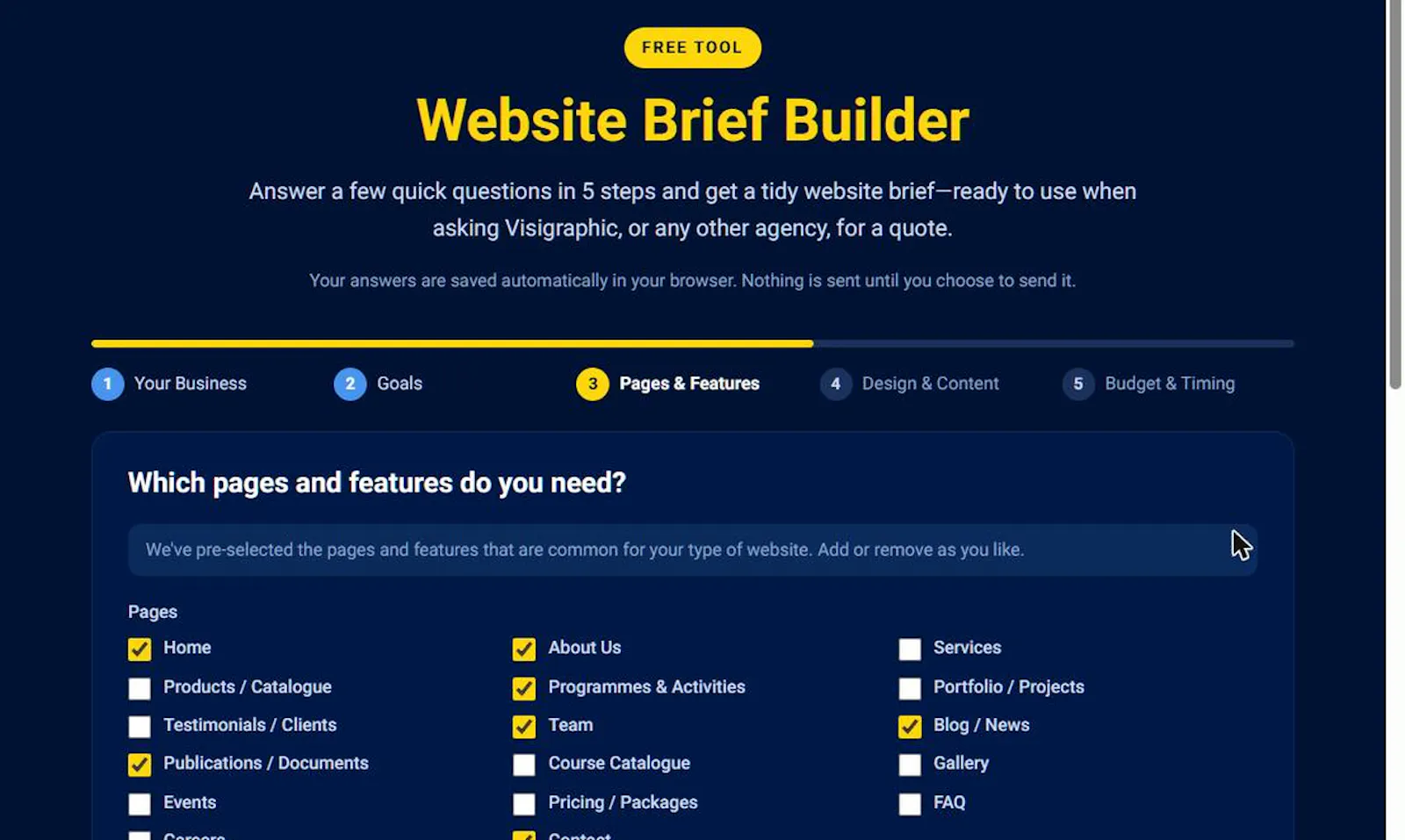 Website Brief Generator screenshot 2