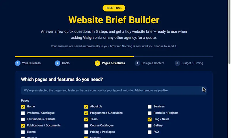 Website Brief Generator screenshot 2