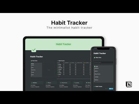 Notion Minimalist Habit Tracker media 1