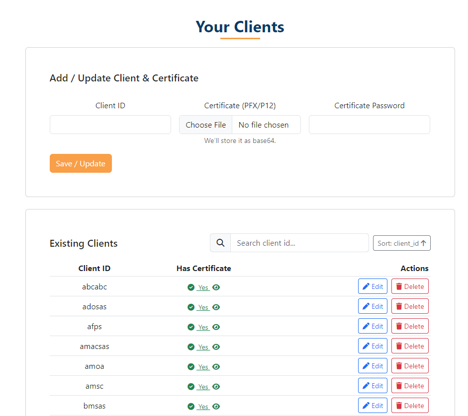 feXpress API - Screenshot 4 preview