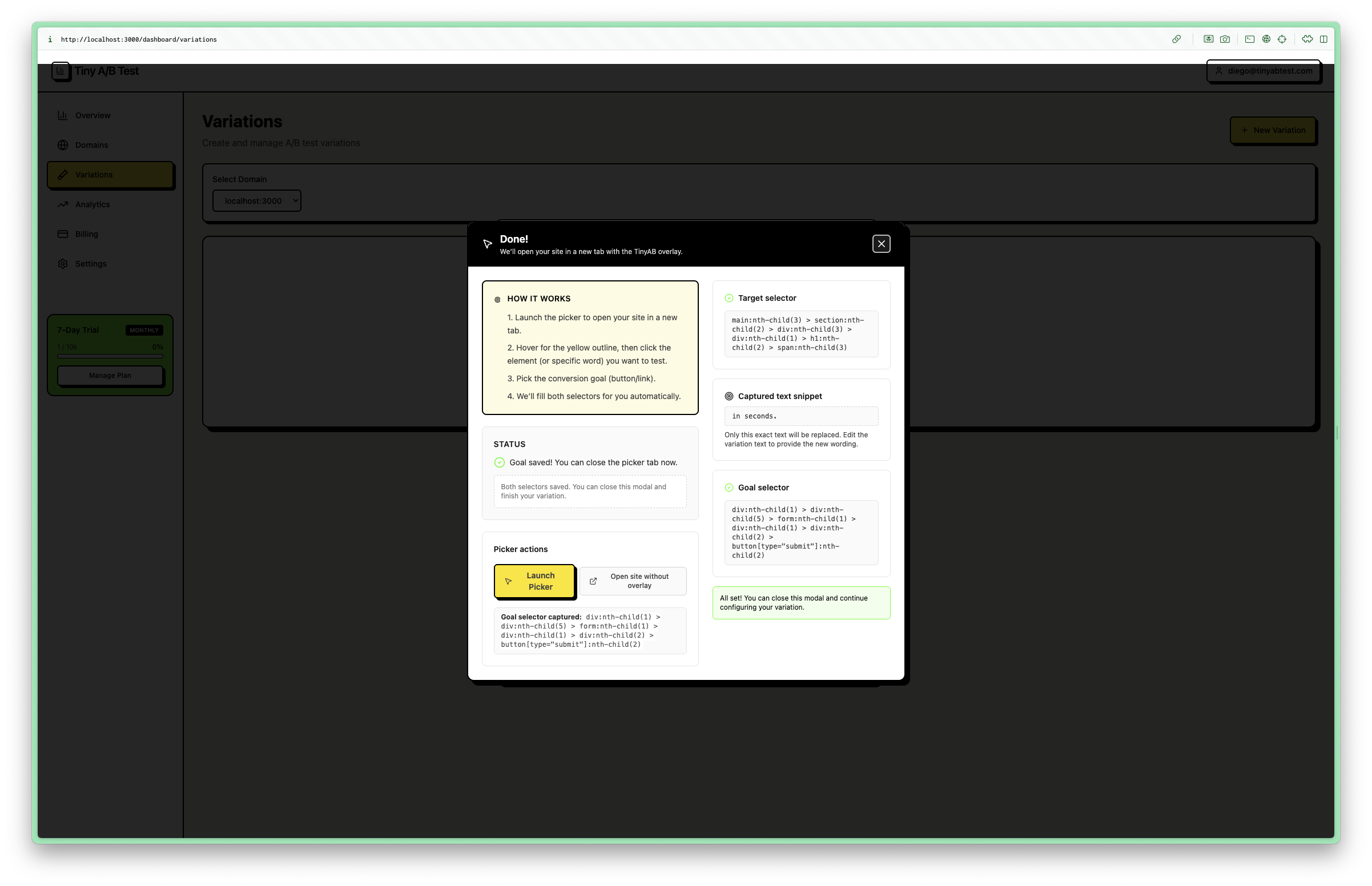 Tiny A/B Test gallery image