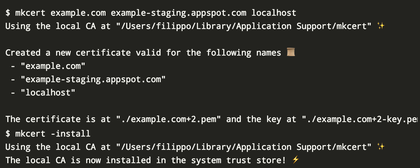 mkcert gallery image