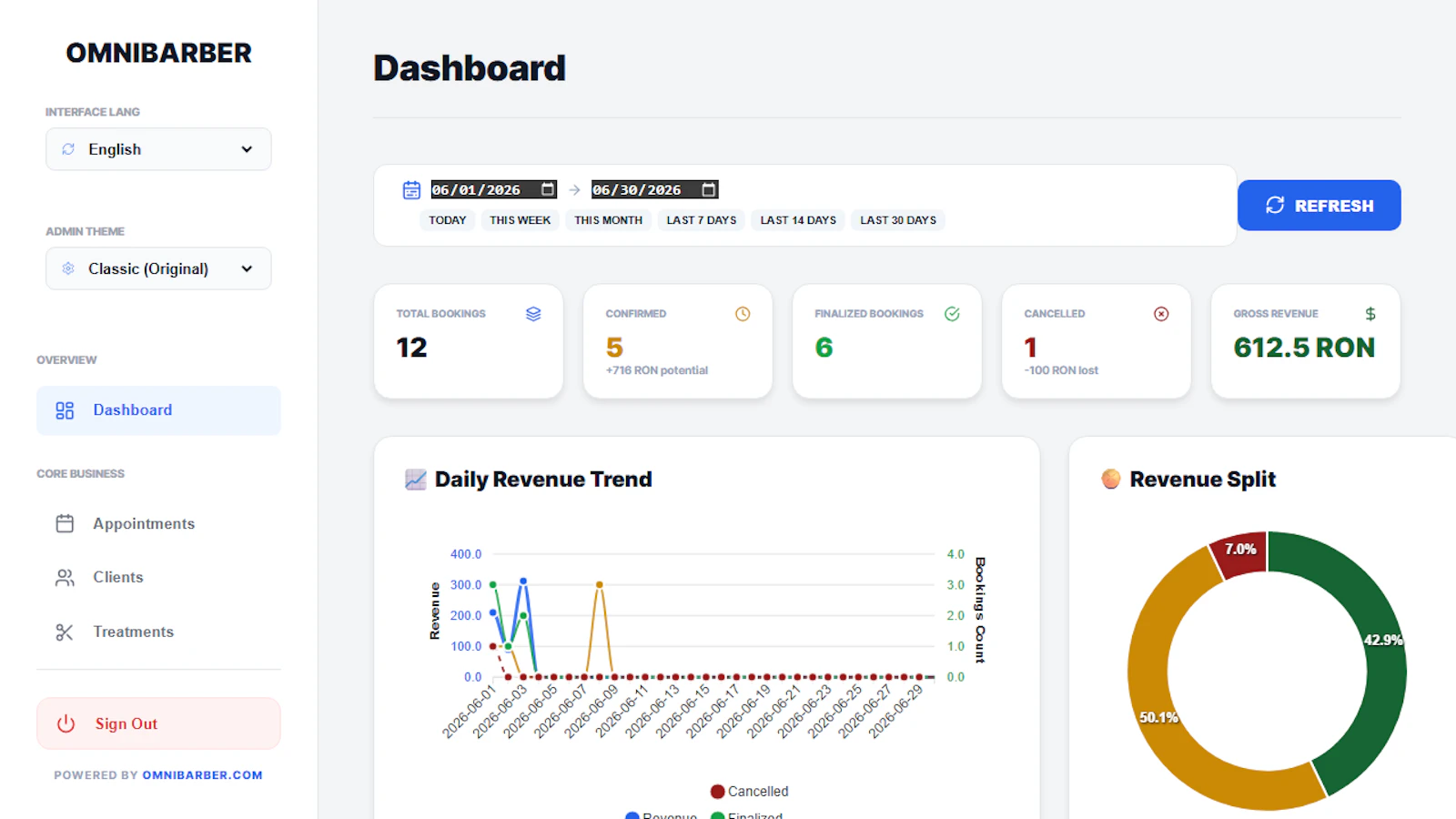 OMNIBARBER The Booking System you need screenshot 10