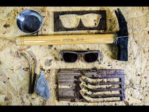 Sunglasses with volcanic stone shards gallery image