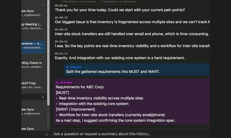 Meemo AI screenshot 2