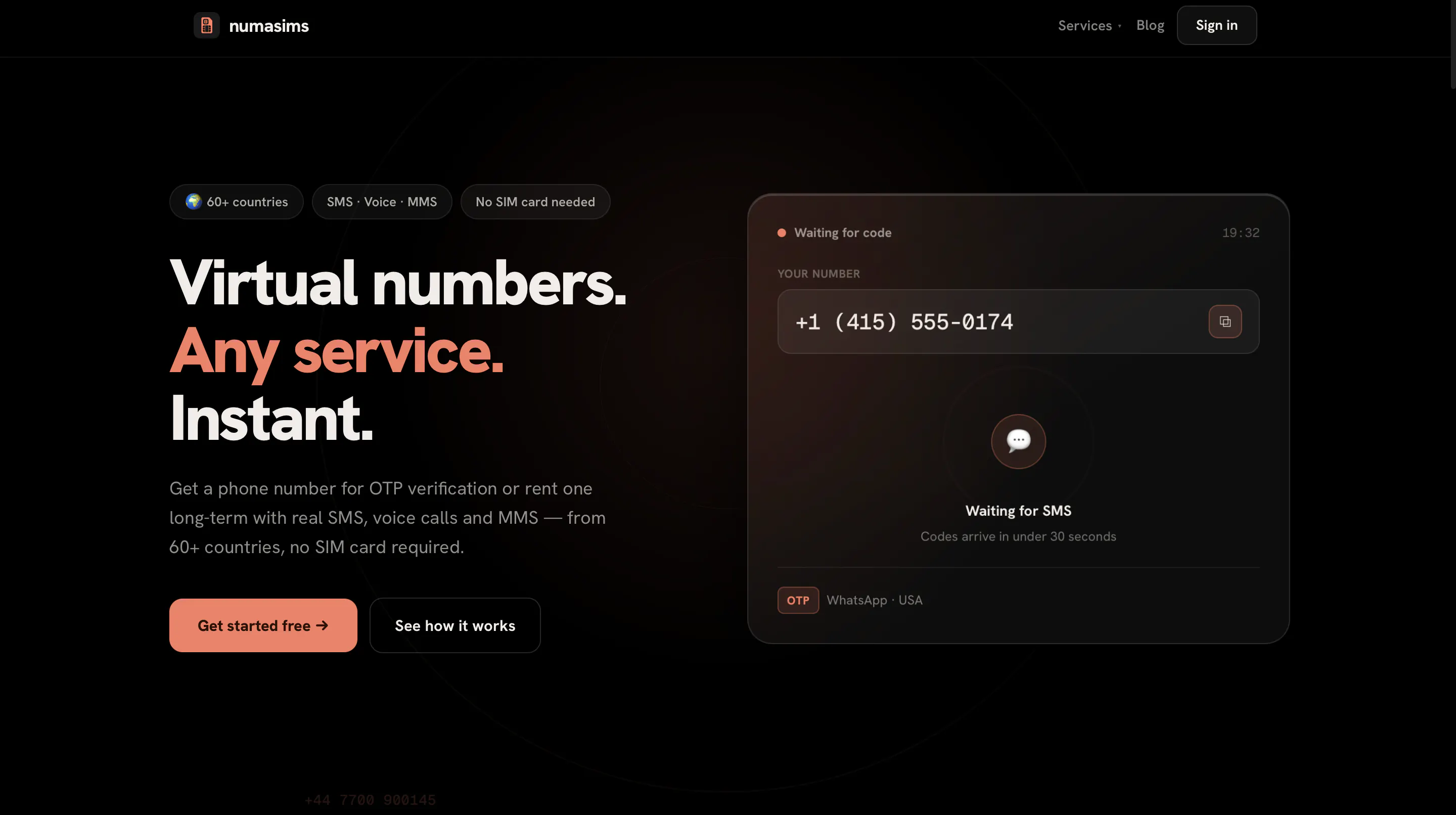 numasims — Virtual Phone Numbers  gallery image