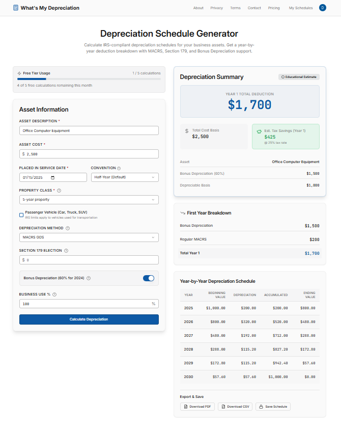 What's My Depreciation gallery image