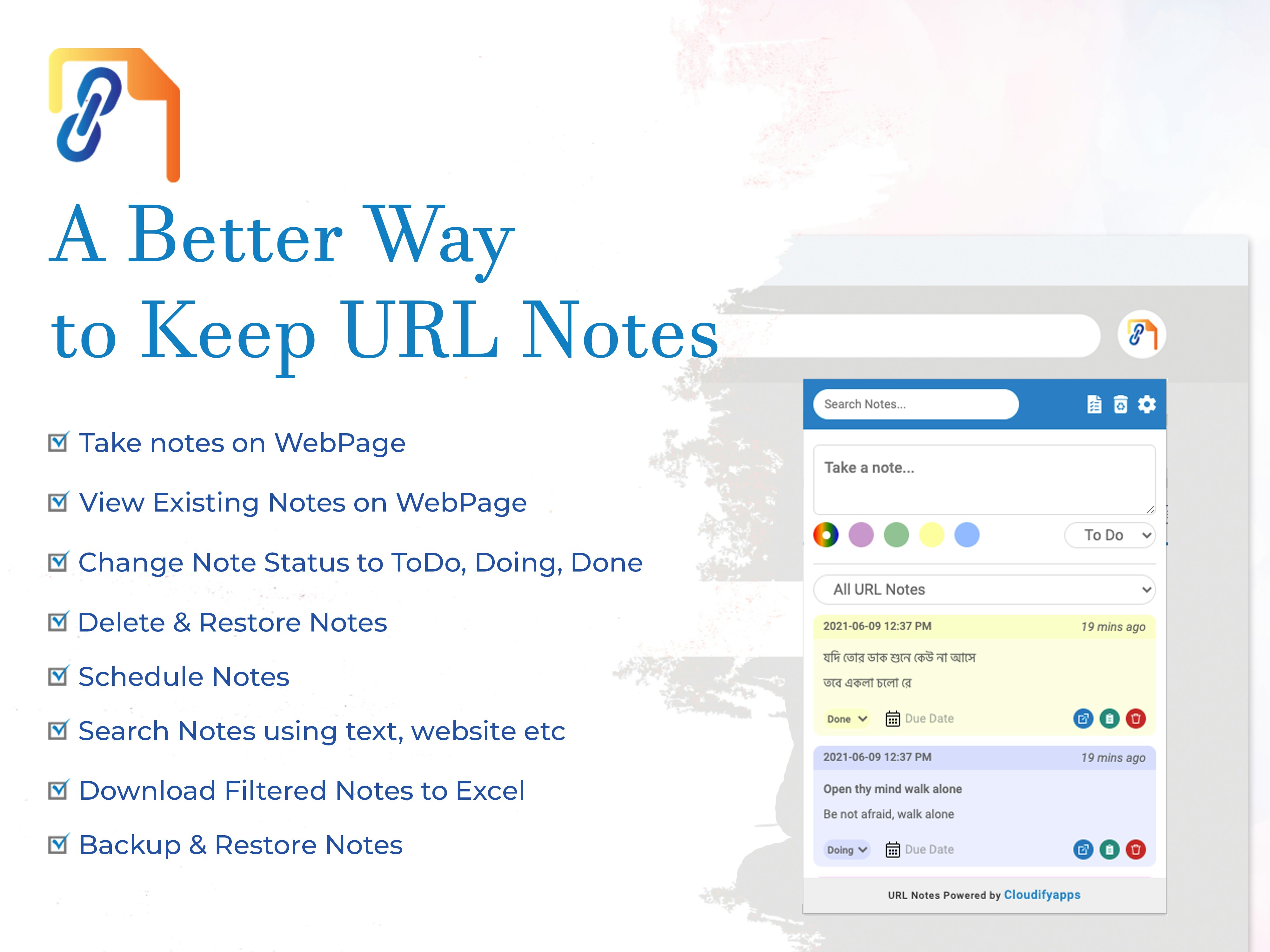 URL Notes Chrome Extension