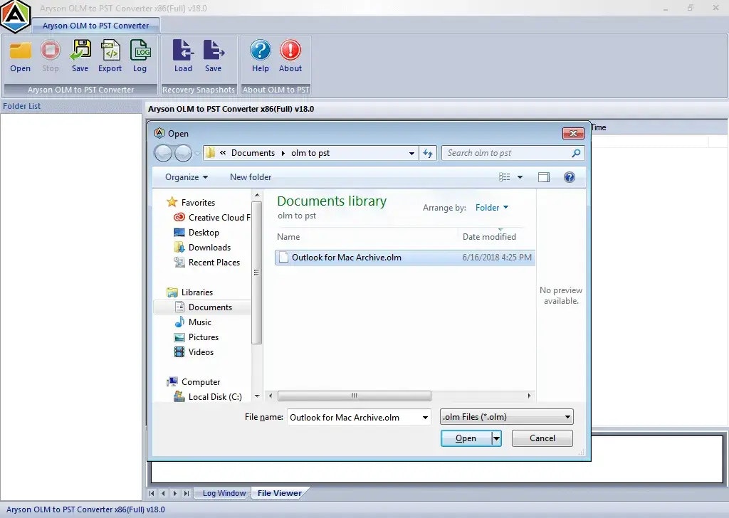 Aryson OLM a PST Converter media 2