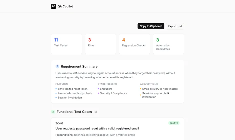QA Copilot screenshot 5