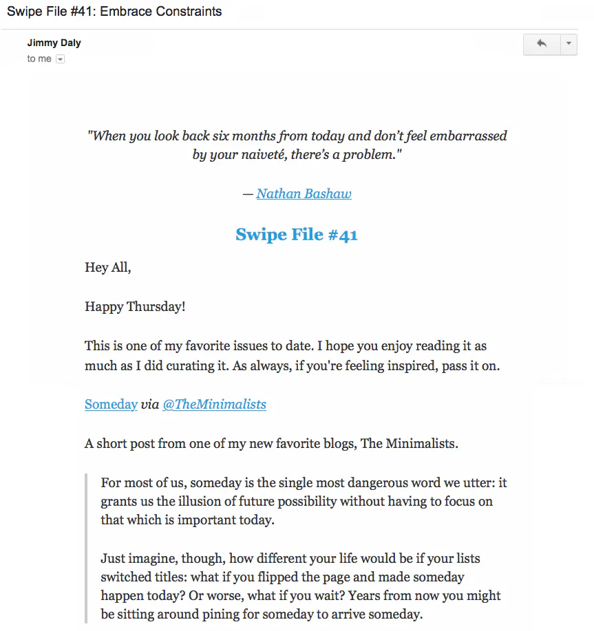 Swipe File