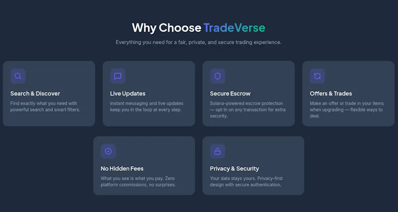 TradeVerse - P2P Marketplace screenshot 2