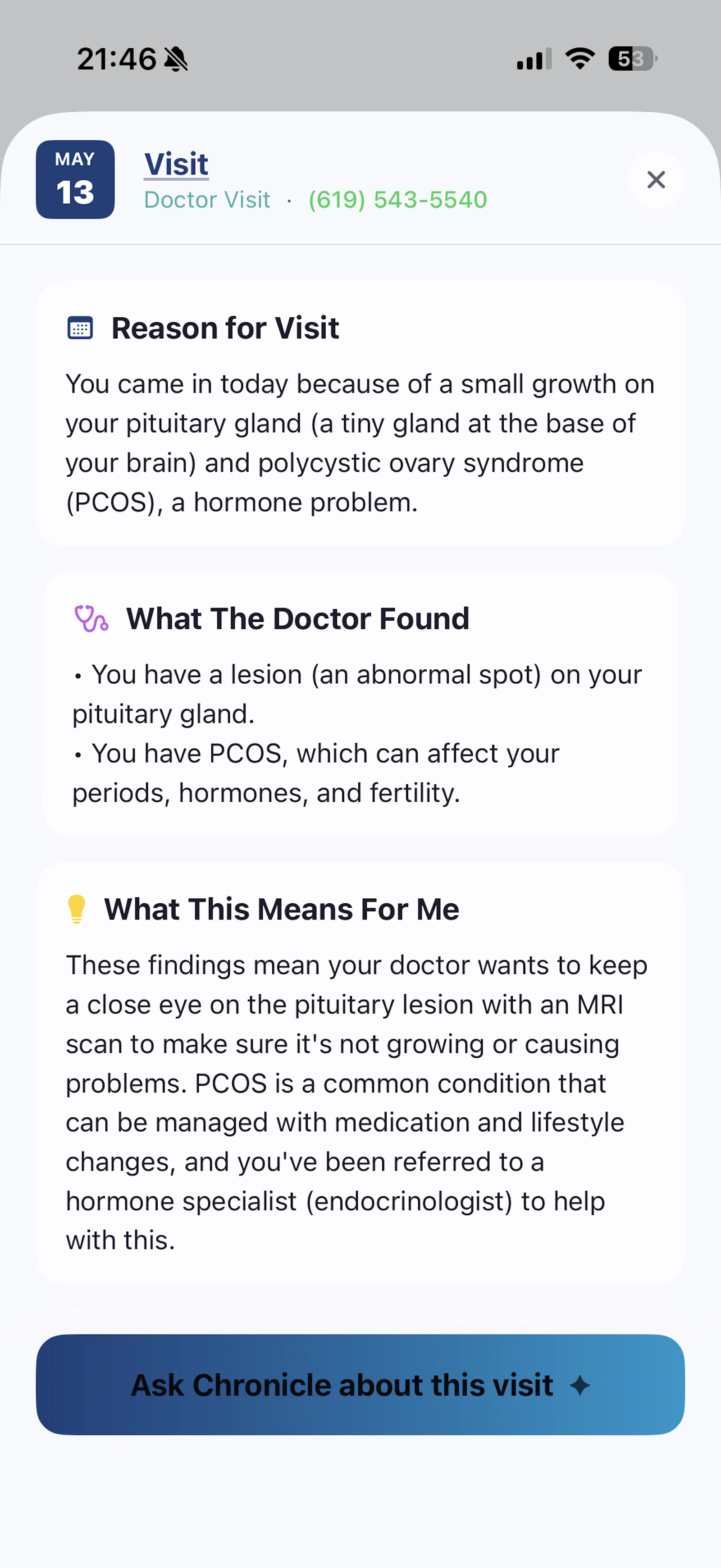 Chronicle Health screenshot 2