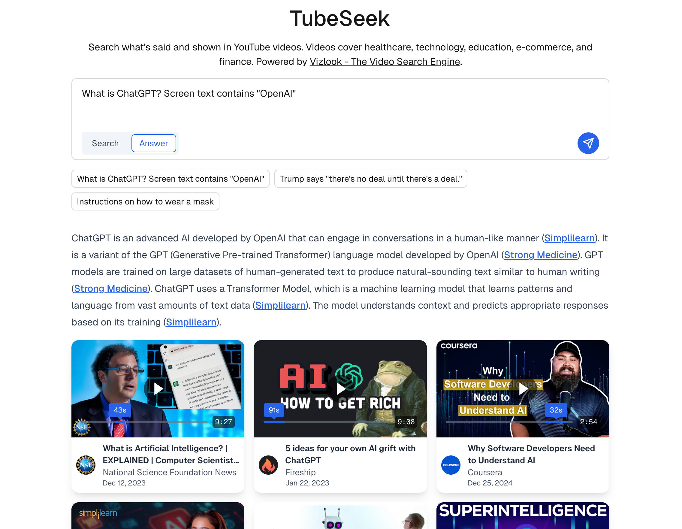 TubeSeek gallery image
