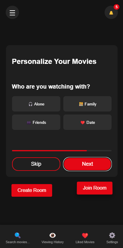 Moviematcher - スワイプして、次のお気に入りの映画を見つけます。パーソナライズされた映画メディア6