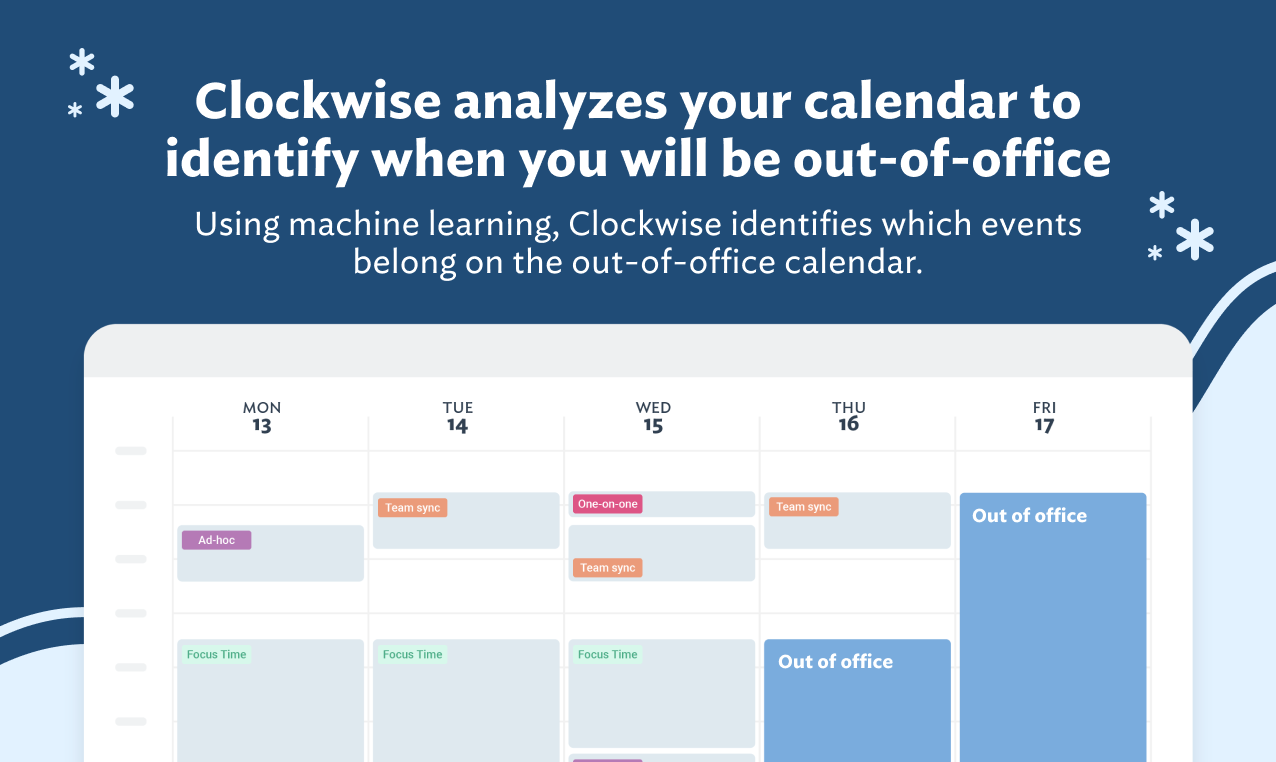 Automatic outofoffice calendar Just mark your calendar as OOO, we