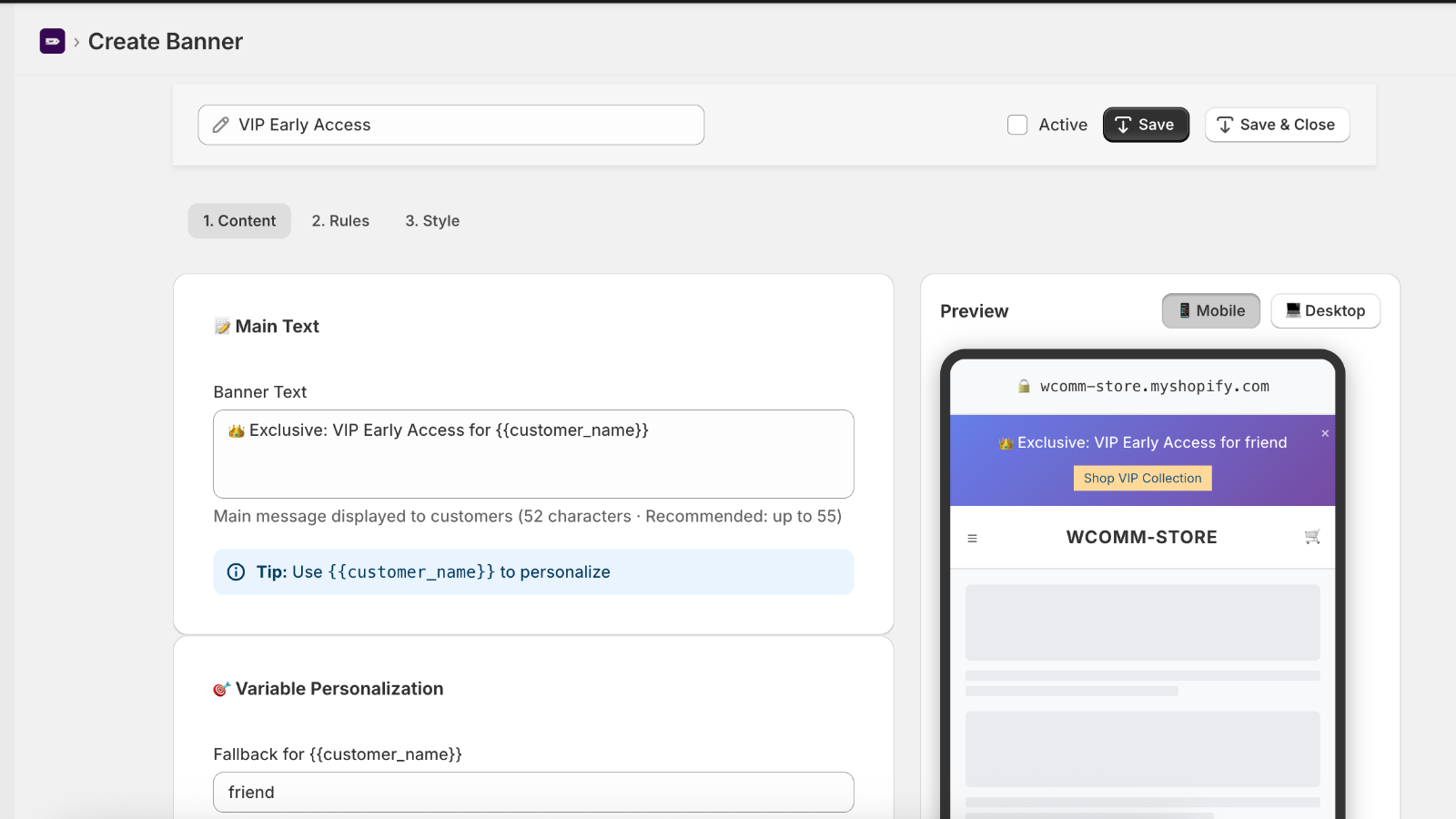 TagTour: Shopify App for Custom Banners gallery image