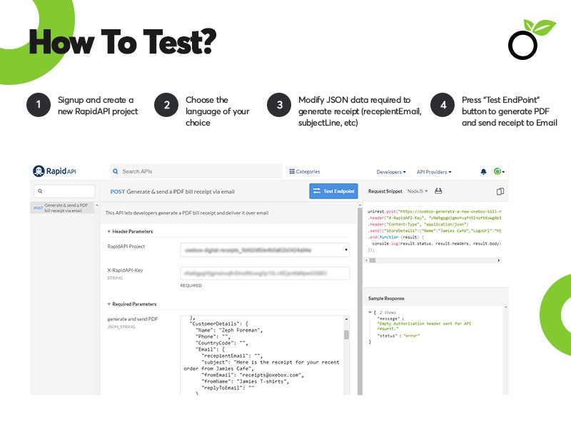 OxeBox Digital Receipts on RapidAPI gallery image