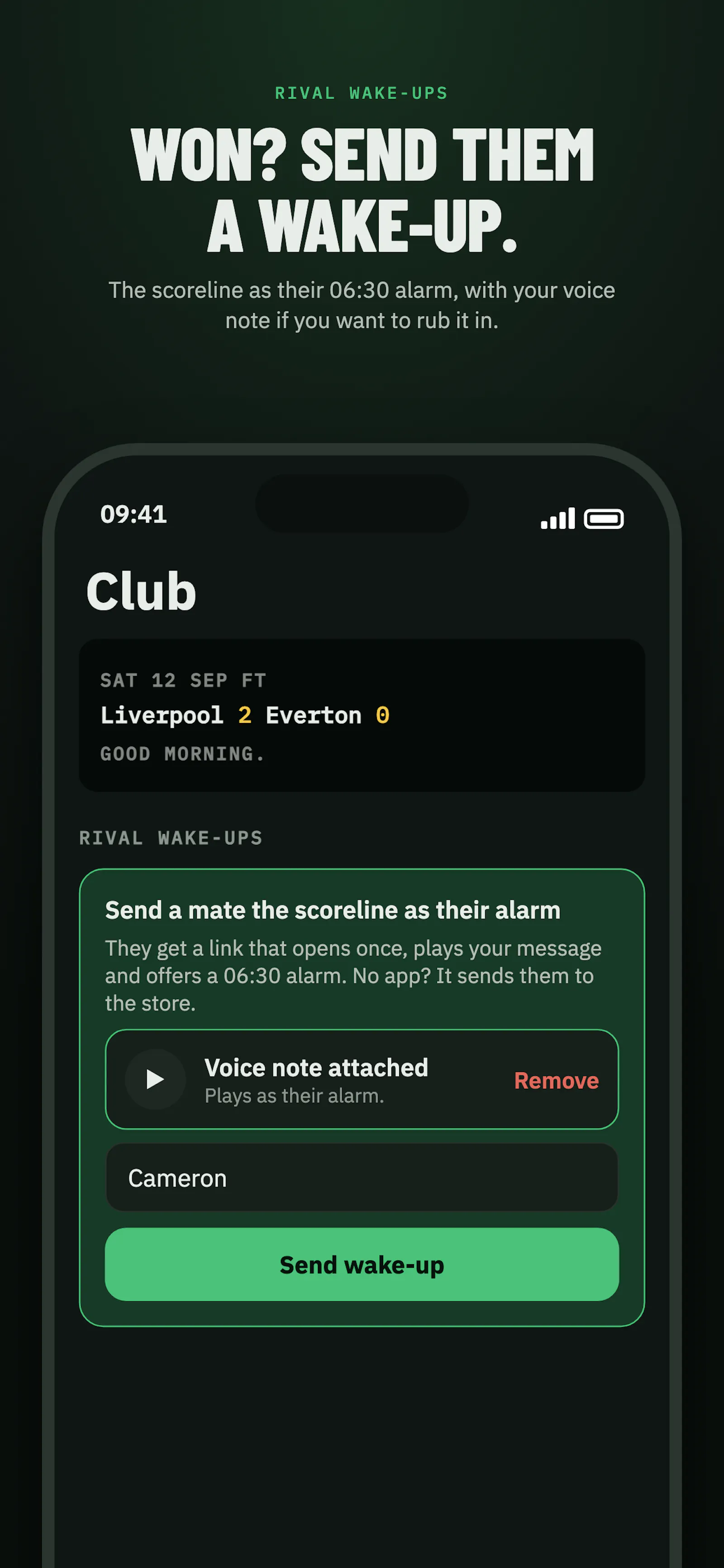 The Football Alarm Clock screenshot 1