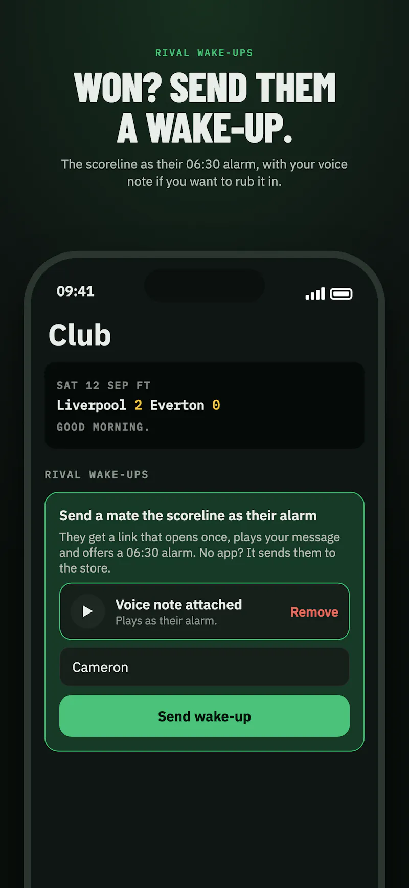 The Football Alarm Clock screenshot 1