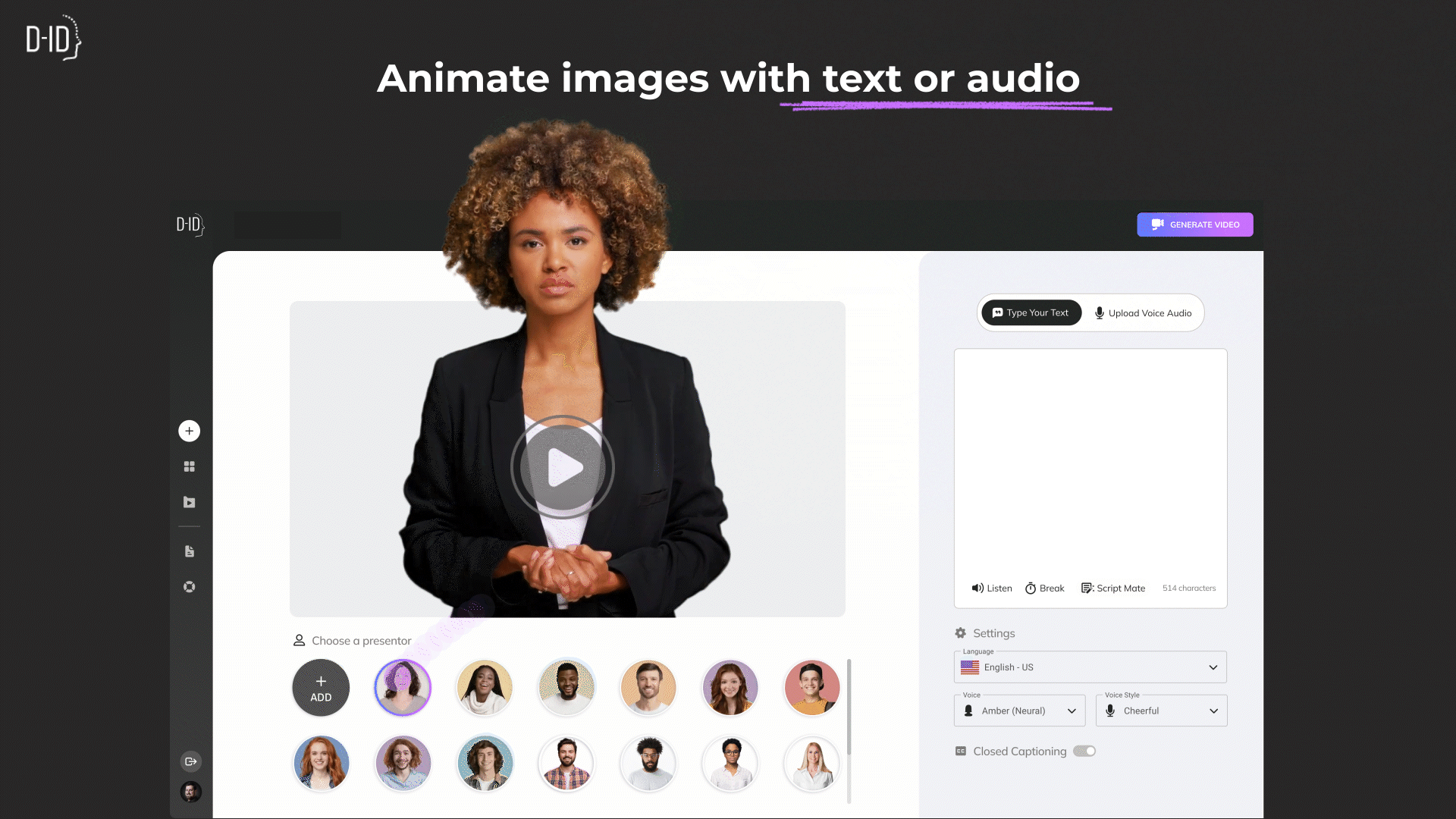 D-ID's Creative Reality™ Studio - Use generative AI to create future-facing videos media 2