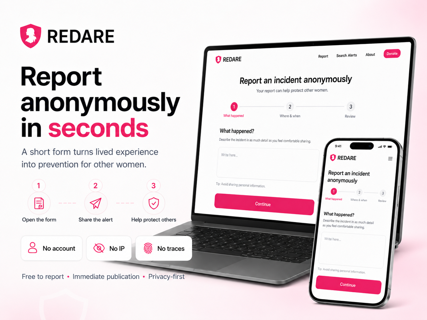REDARE: Women Safety Alerts gallery image