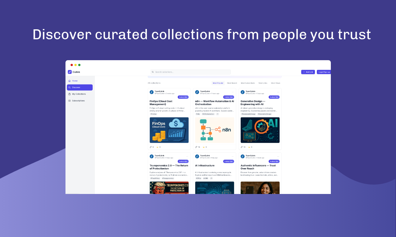 Culink - Main screenshot showing features and interface