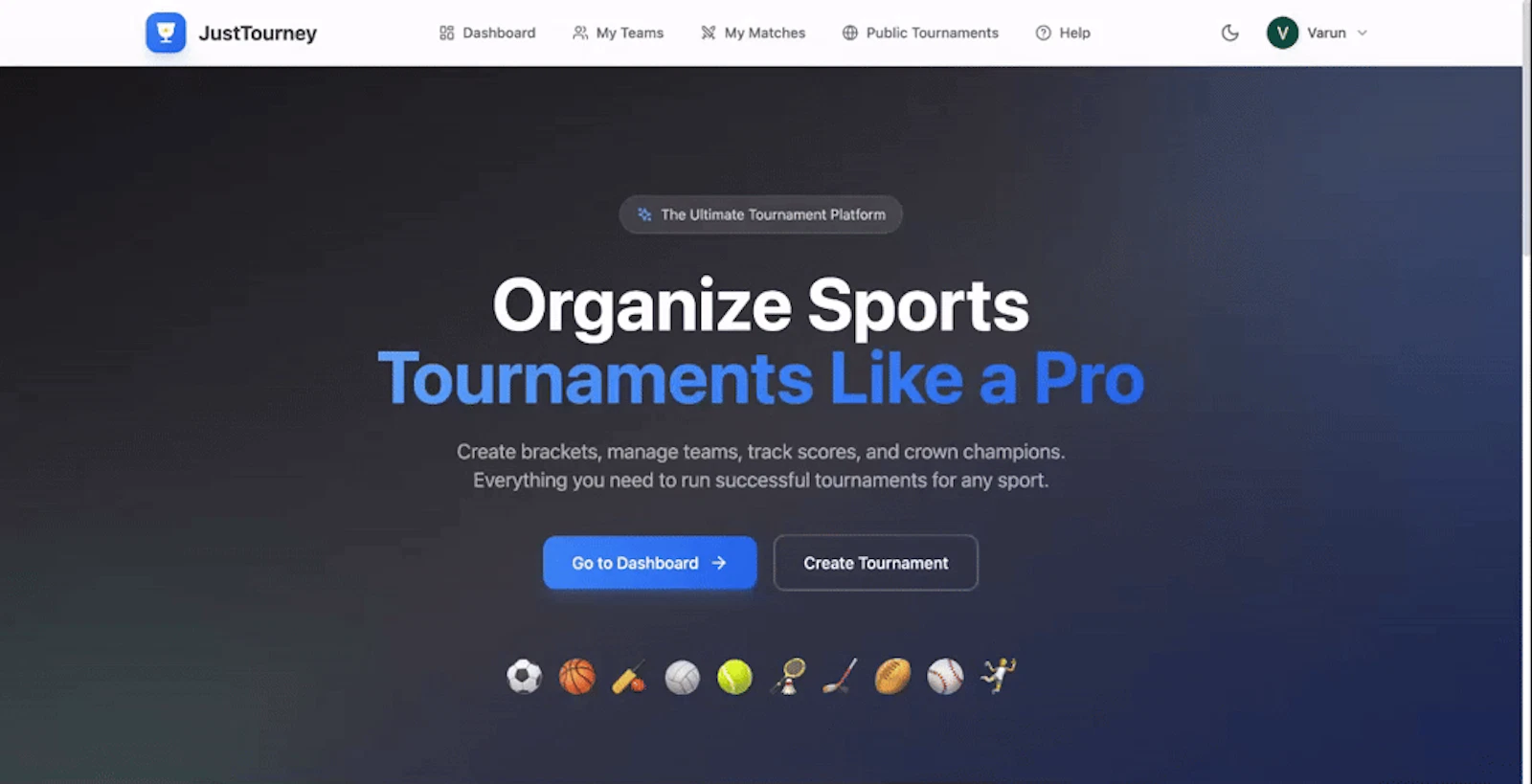 JustTourney screenshot 1 (video preview)