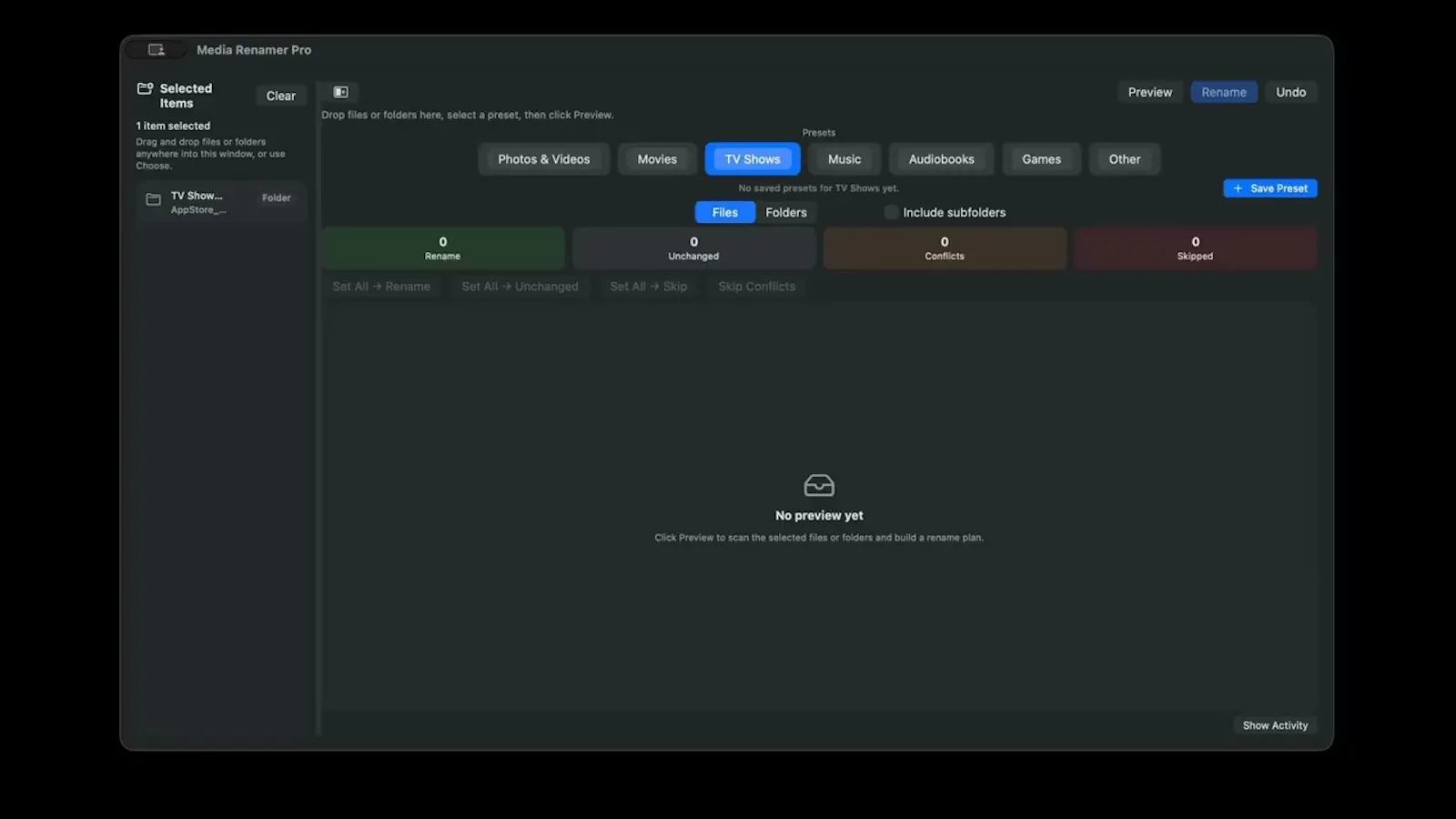 Media Renamer Pro screenshot 1 (video preview)