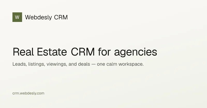 Webdesly CRM screenshot 1