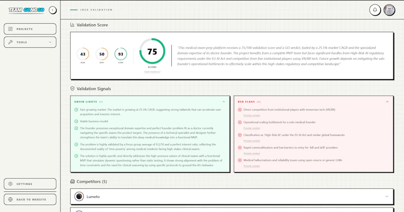 GoNoGo.team screenshot 4
