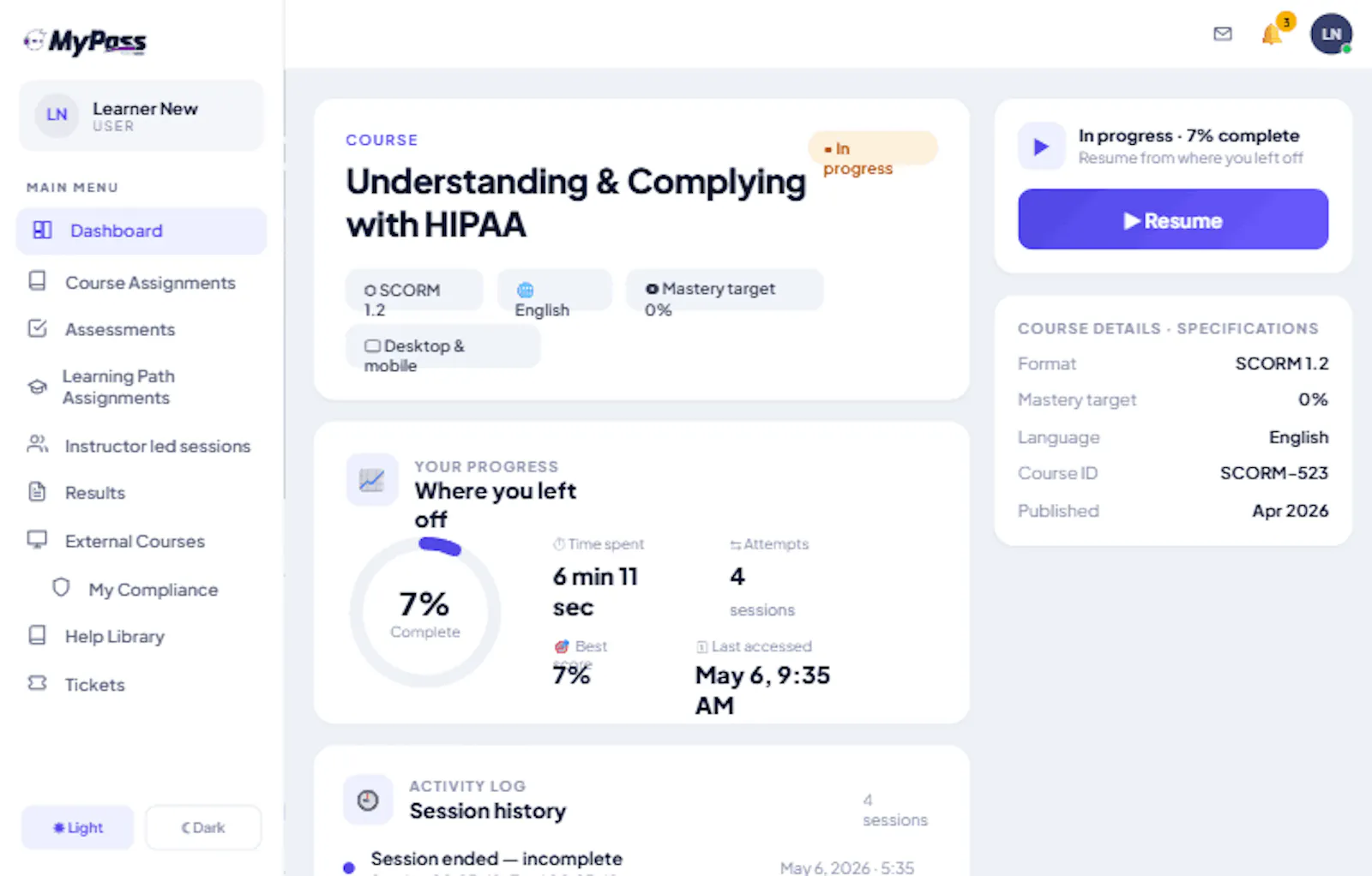 Mypass LMS Community Edition screenshot 7