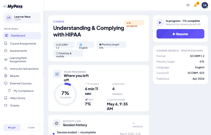 Mypass LMS Community Edition screenshot 7