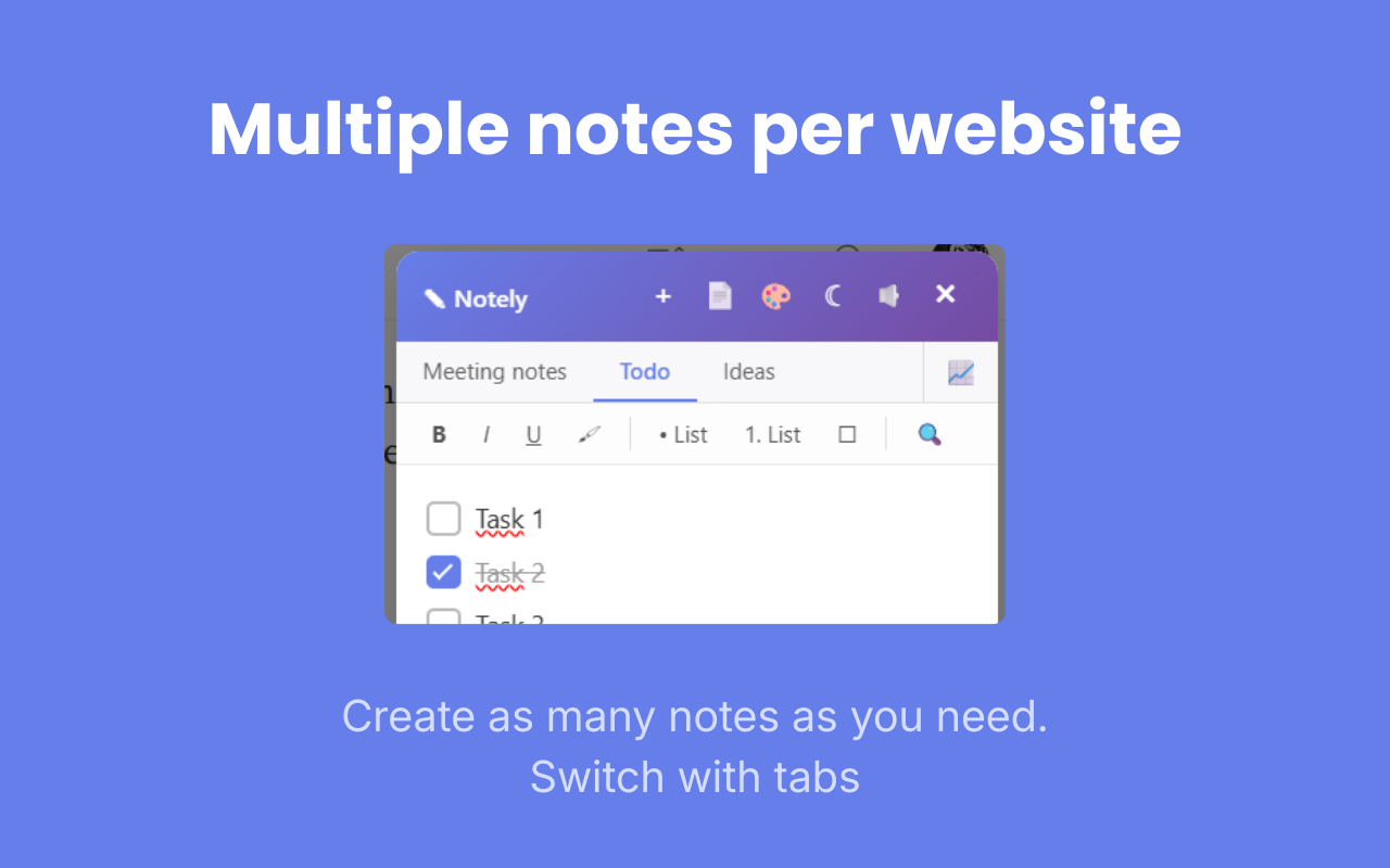 Notely - Screenshot 4 showing product features and functionality