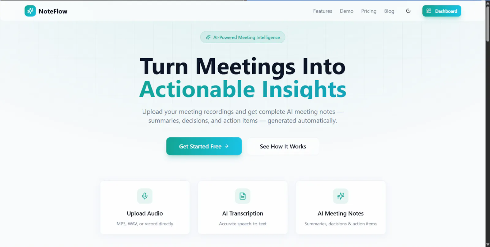 Meeting Intelligence screenshot 2