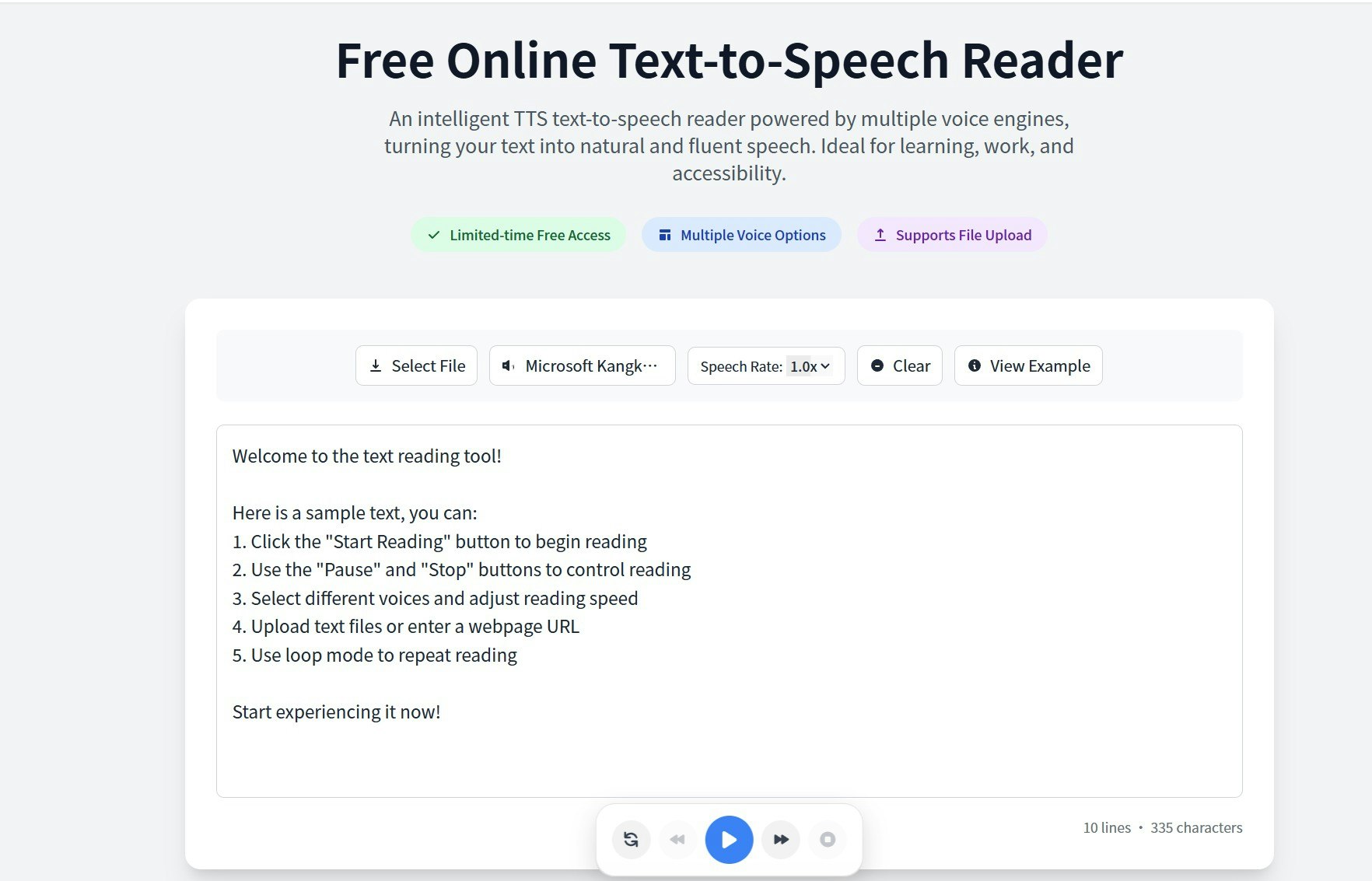 Média Lecteur de texte - Lecteur de texte en ligne gratuit 2