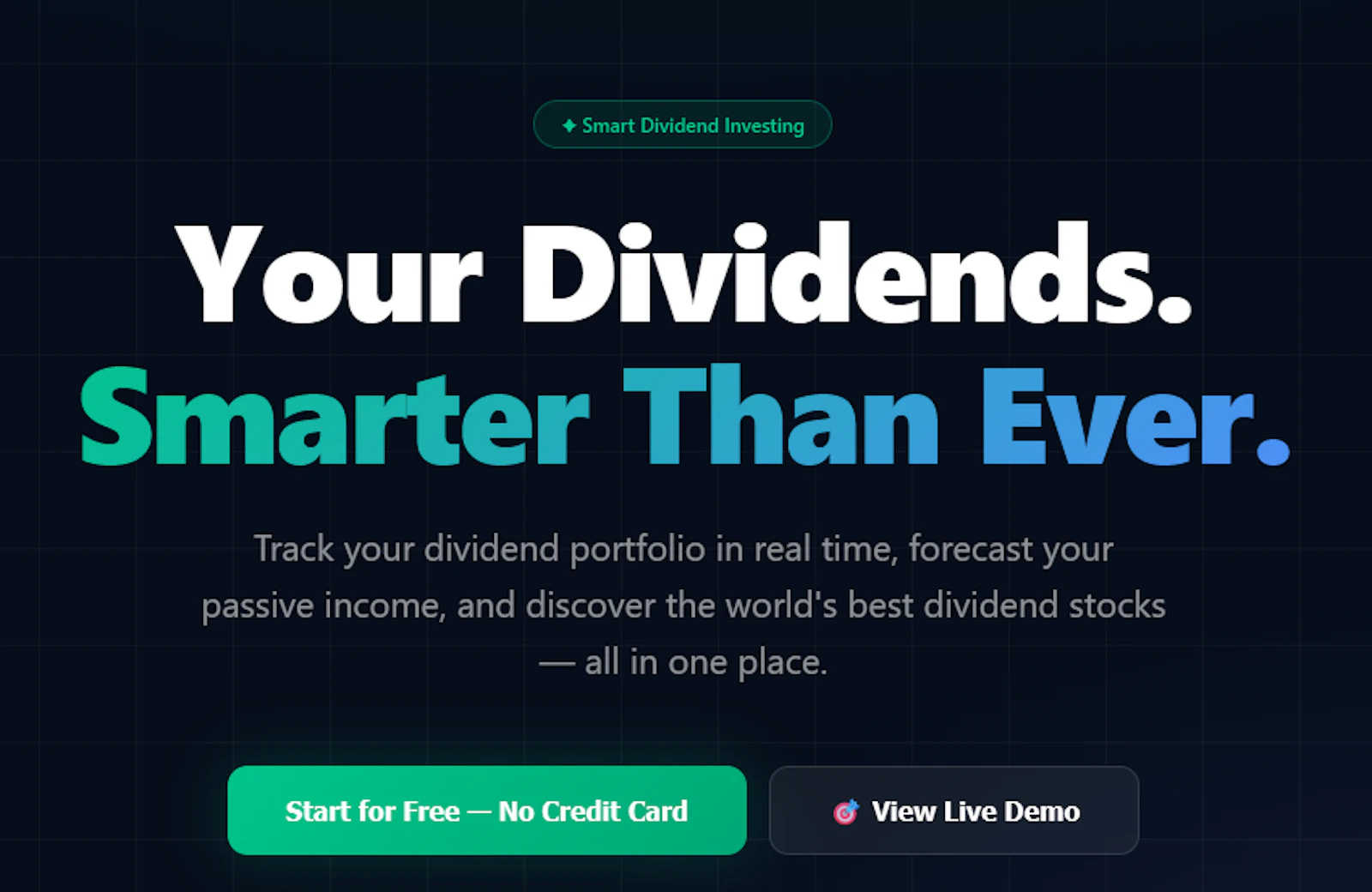 DividendIQ - Smart Dividend Portfolio  screenshot 1