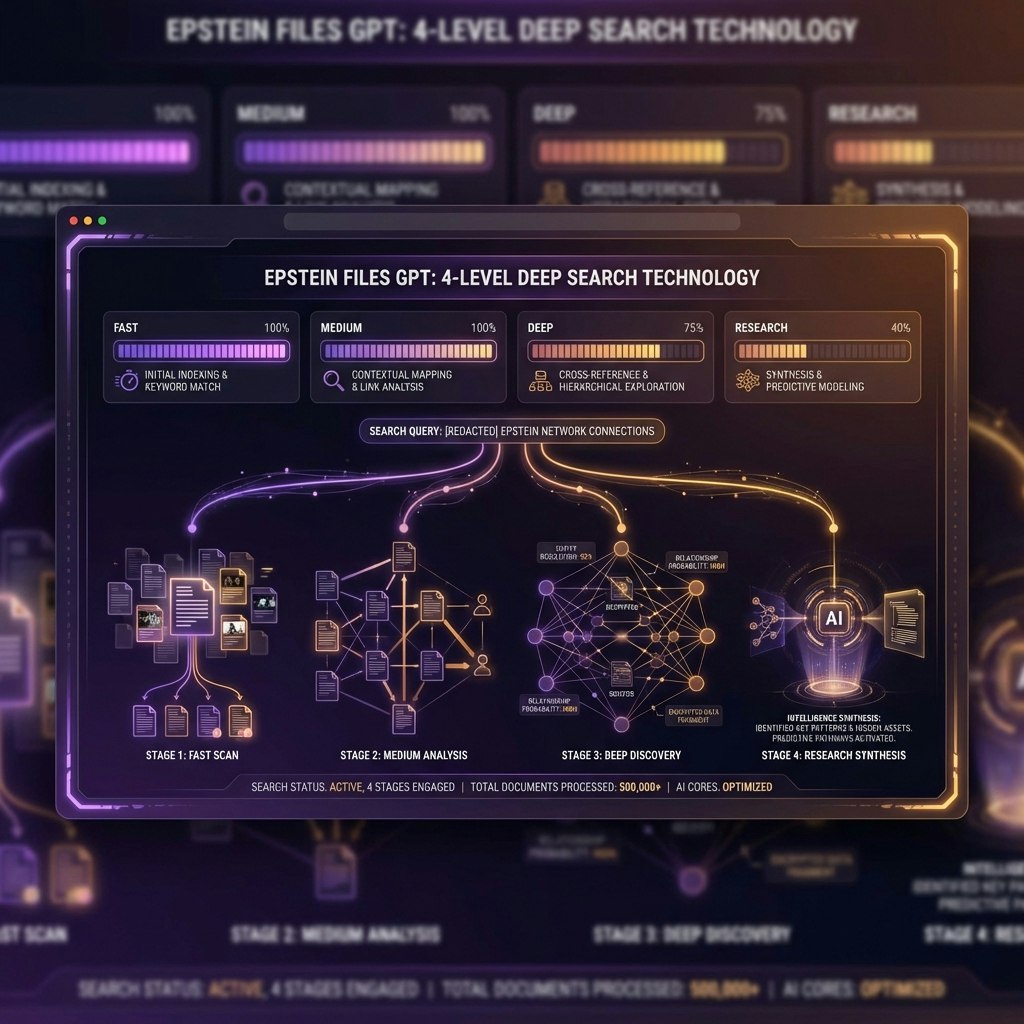 Epstein Files GPT - Screenshot 3 showing product features and functionality