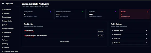 SimpleCRM gallery image