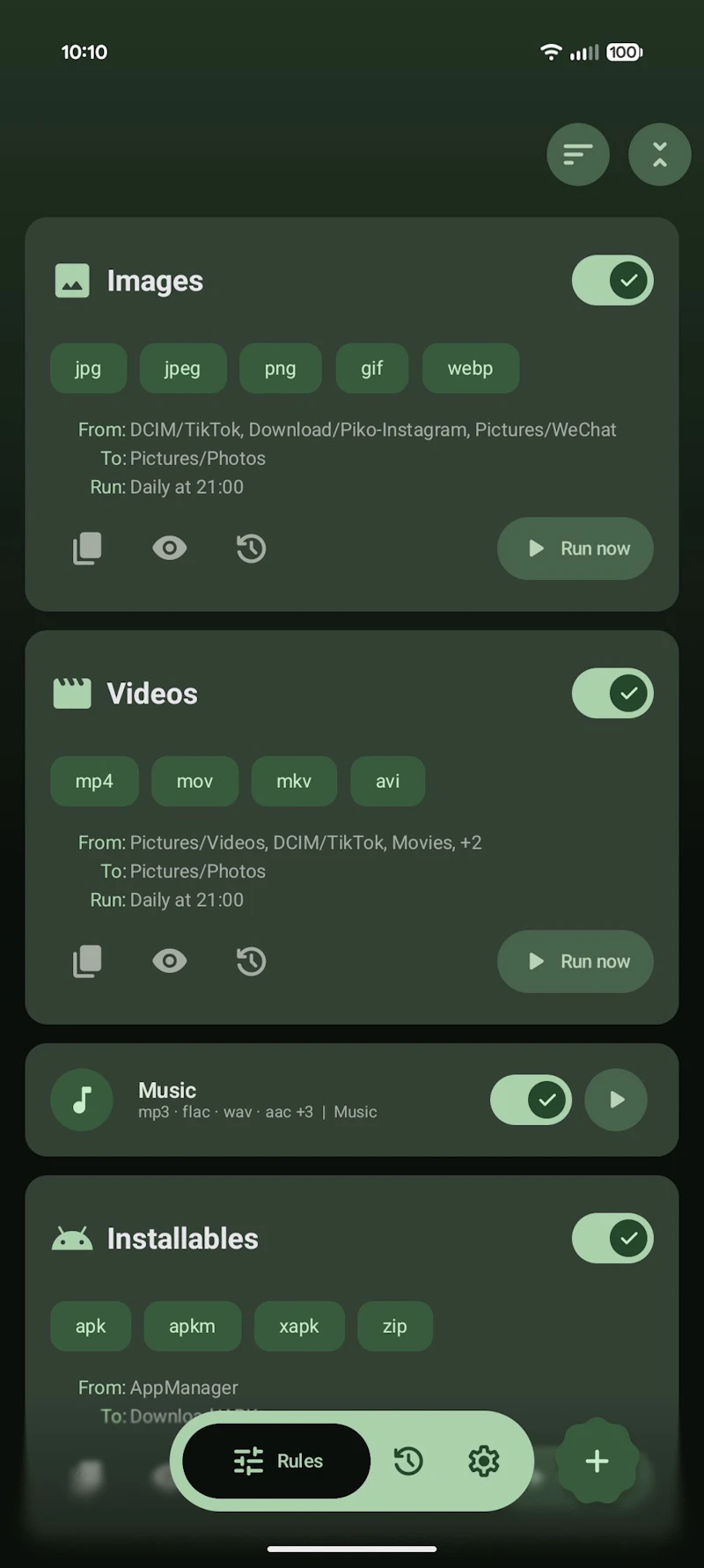 FilePipe: Auto Files Organizer screenshot 1