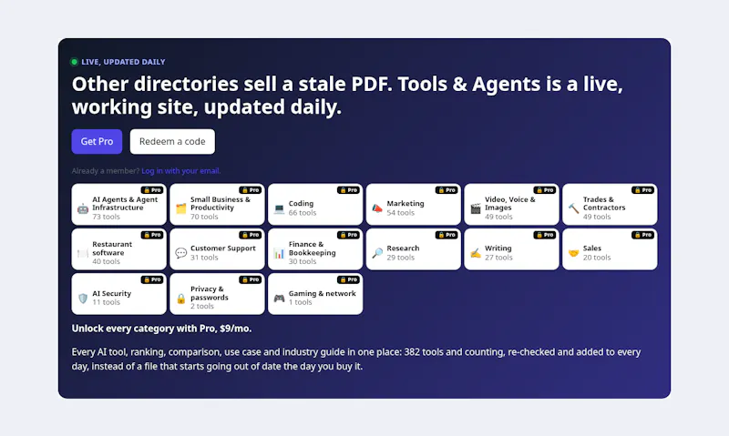 Tools & Agents screenshot 1