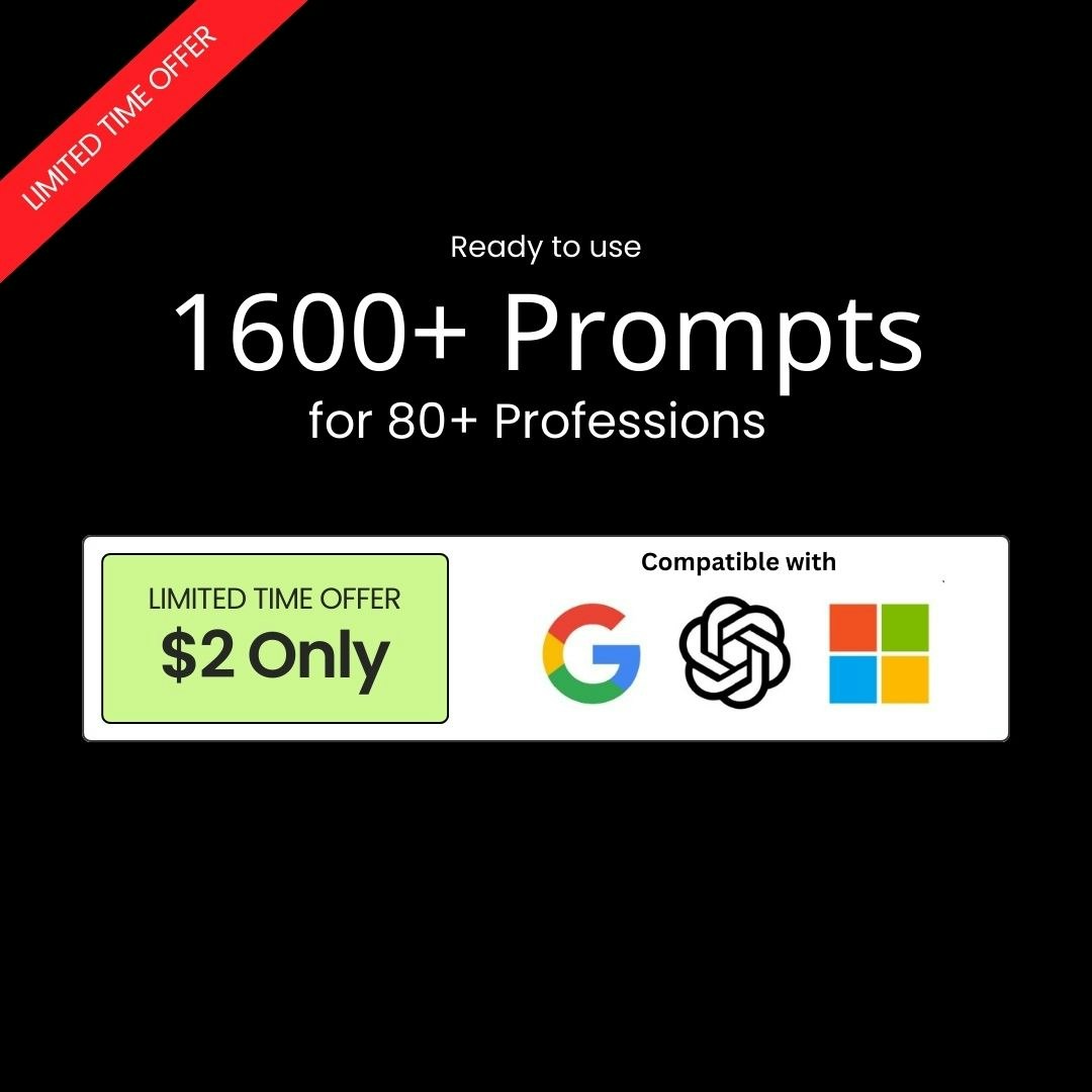 1600+ Prompts for 80+ Professions