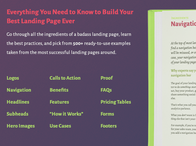 The Landing Page Cookbook gallery image